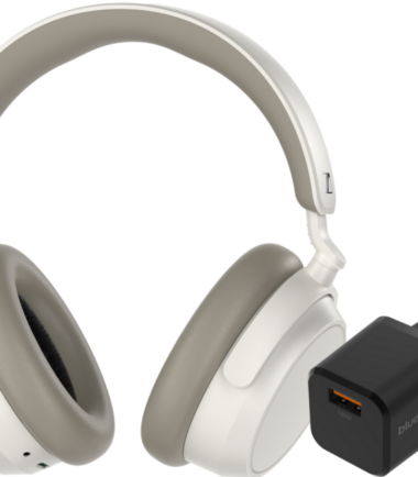 Sennheiser Accentum Plus Wit + BlueBuilt Quick Charge Oplader met Usb A Poort 18W Zwart