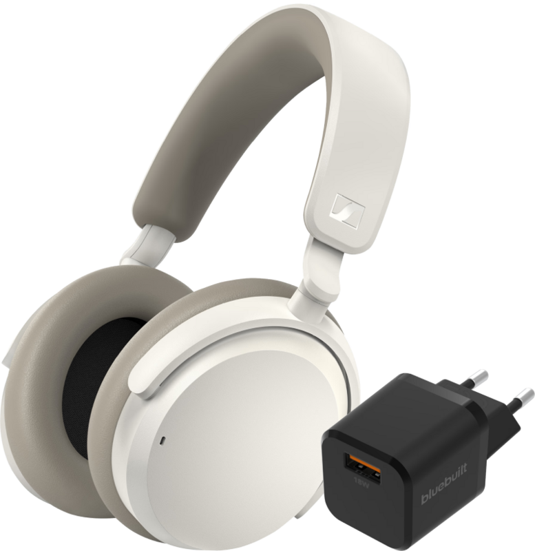 Sennheiser Accentum Wireless Wit+ BlueBuilt Quick Charge Oplader met Usb A Poort 18W Zwart Sennheiser Accentum Wireless Wit+ BlueBuilt Quick Charge Oplader met Usb A Poort 18W Zwart