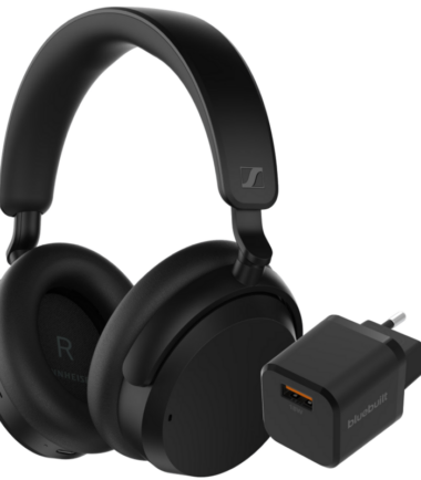 SenSennheiser Accentum Wireless Zwart + BlueBuilt Quick Charge Oplader met Usb A Poort 18W