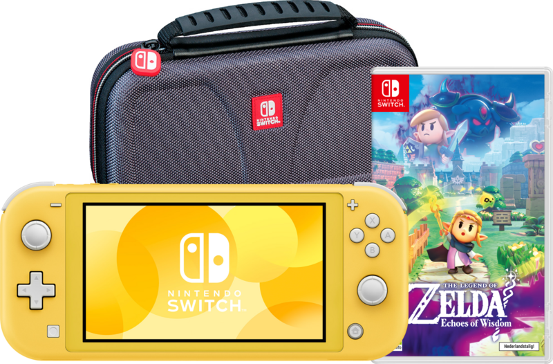 Nintendo Switch Lite Geel + Zelda: Echoes of Wisdom + Bigben Beschermtas Nintendo Switch Lite Geel + Zelda: Echoes of Wisdom + Bigben Beschermtas