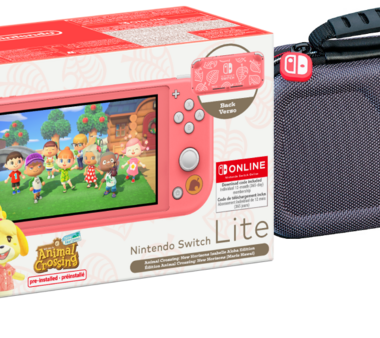 Nintendo Switch Lite Koraal + Animal Crossing + Nintendo Switch Online + Beschermhoes